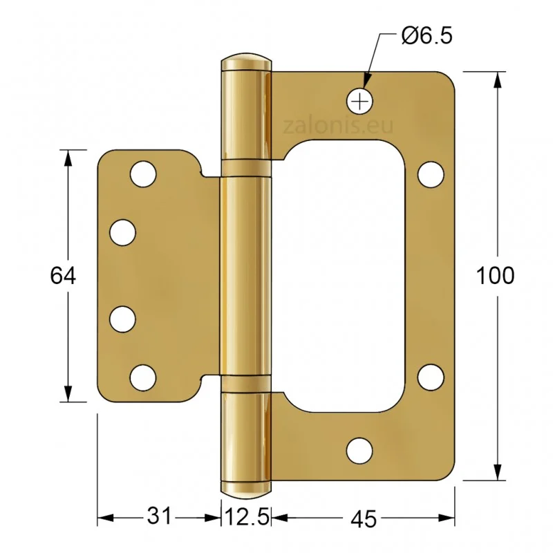 ΜΕΝΤΕΣΕΣ ΚΟΥΦΩΜΑΤΩΝ 100x90x2.5 / ΧΡΥΣΟ